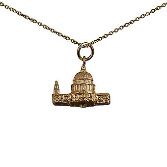 9ct Gold 15x19mm hollow St. Paul´s Cathedral Pendant...