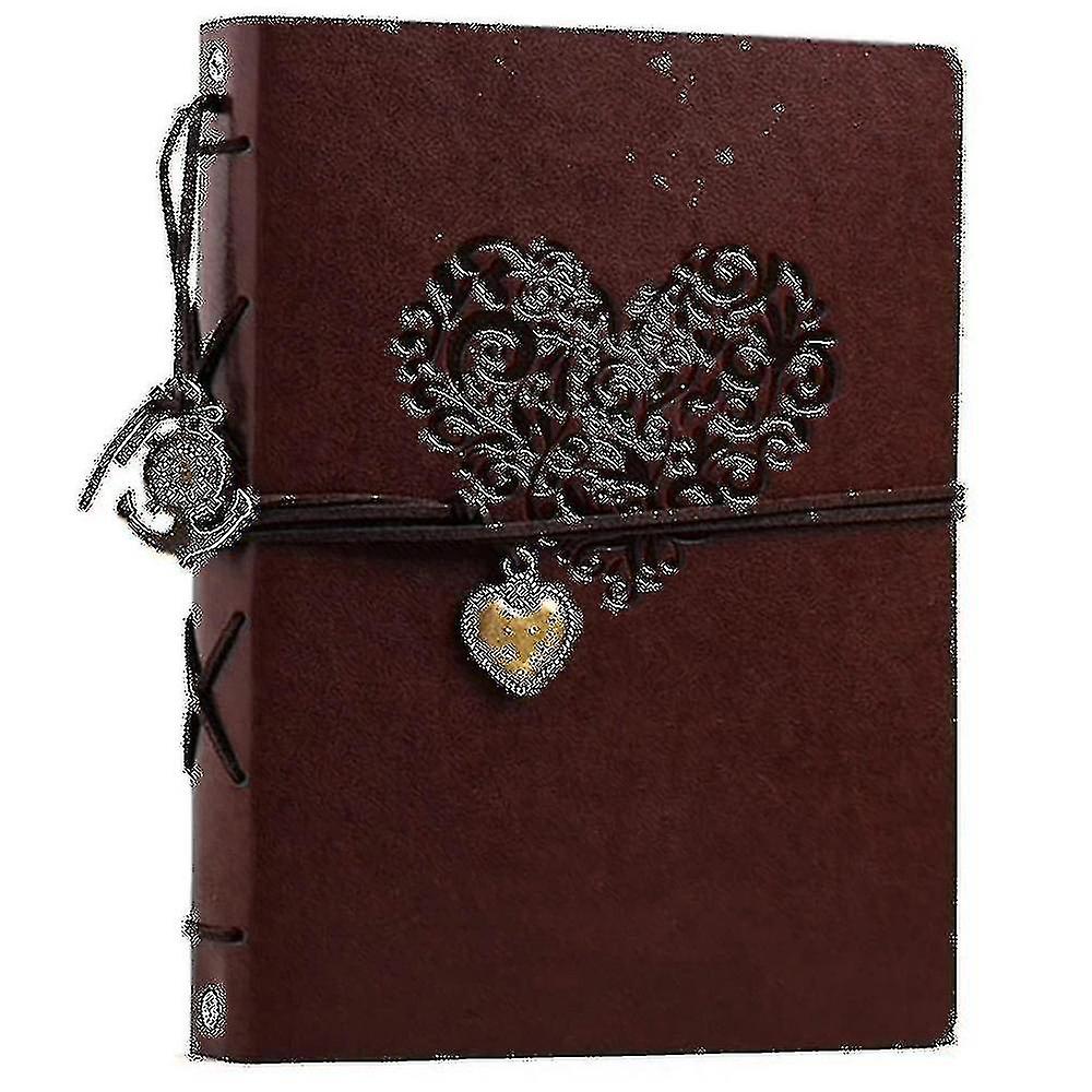 Fotoalbum Vintage Läder Scrapbooking Bröllopsdag Present