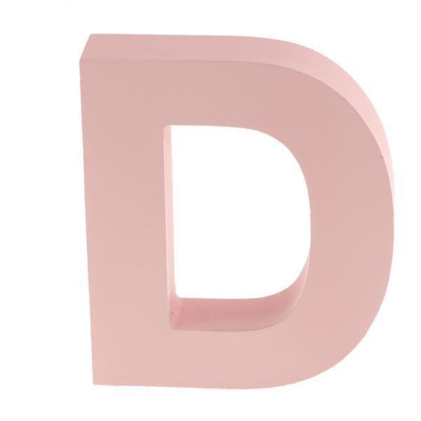 2xPink Wooden Floating Letters Door Numbers Alphabet Letter Address Spells D