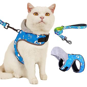 Cat Harness And Leash Set For Walking Escape Proof, Cat Hoodie Sweaters Adjustable Cat And Small Dog Harness And Leash,l