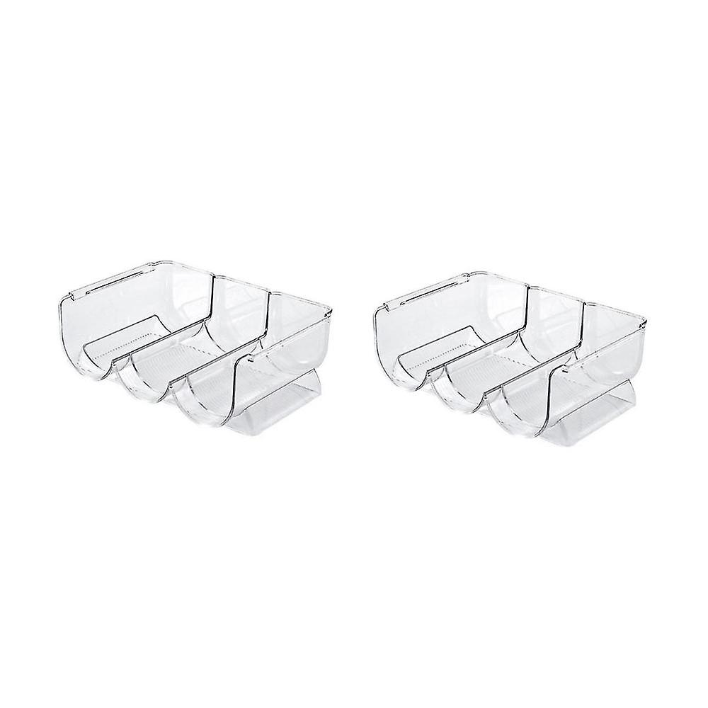 2 Pack Container Organizer Holder, Kitchen Pantry, Refrigerator Tissue And Storage Bin, Stackable C