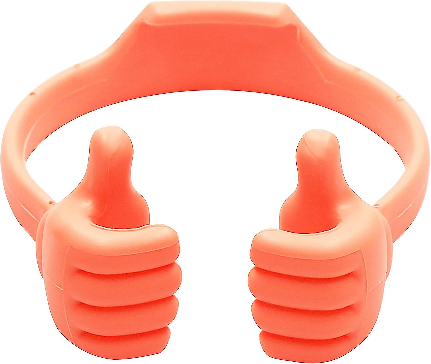 Universal Flexible Thumb Smartphone Tablet Mount Holder - Light Red