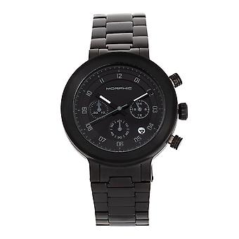 MORPHIC M78 serie chronograaf armband horloge-zwart/zwart
