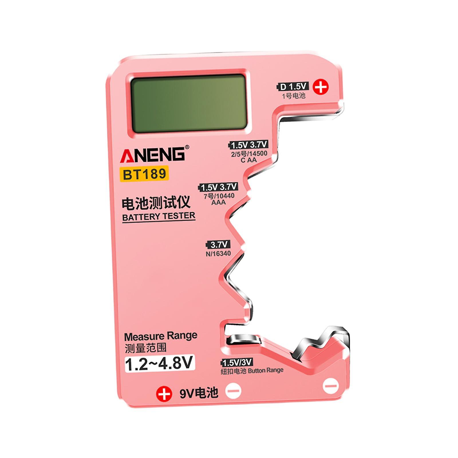 Household Battery Tester Voltage Tester 1.2-4.8V Measuring Tool Equipment Pink