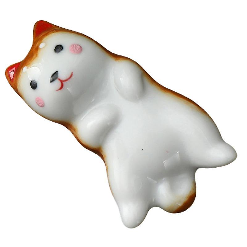 Chopsticks Holder Cute Pattern Wide Application Ceramic Animal Shape Spoon Fork Rest Utensils Access