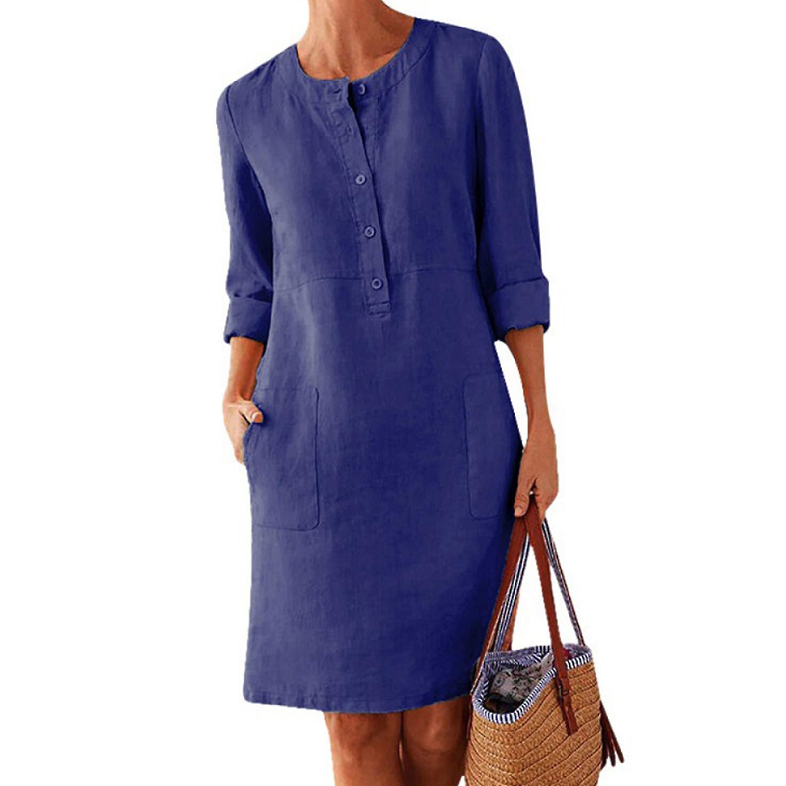 Mini abito da donna girocollo con sensazione liscia Abiti materiali premium per lo shopping di feste di data a casa