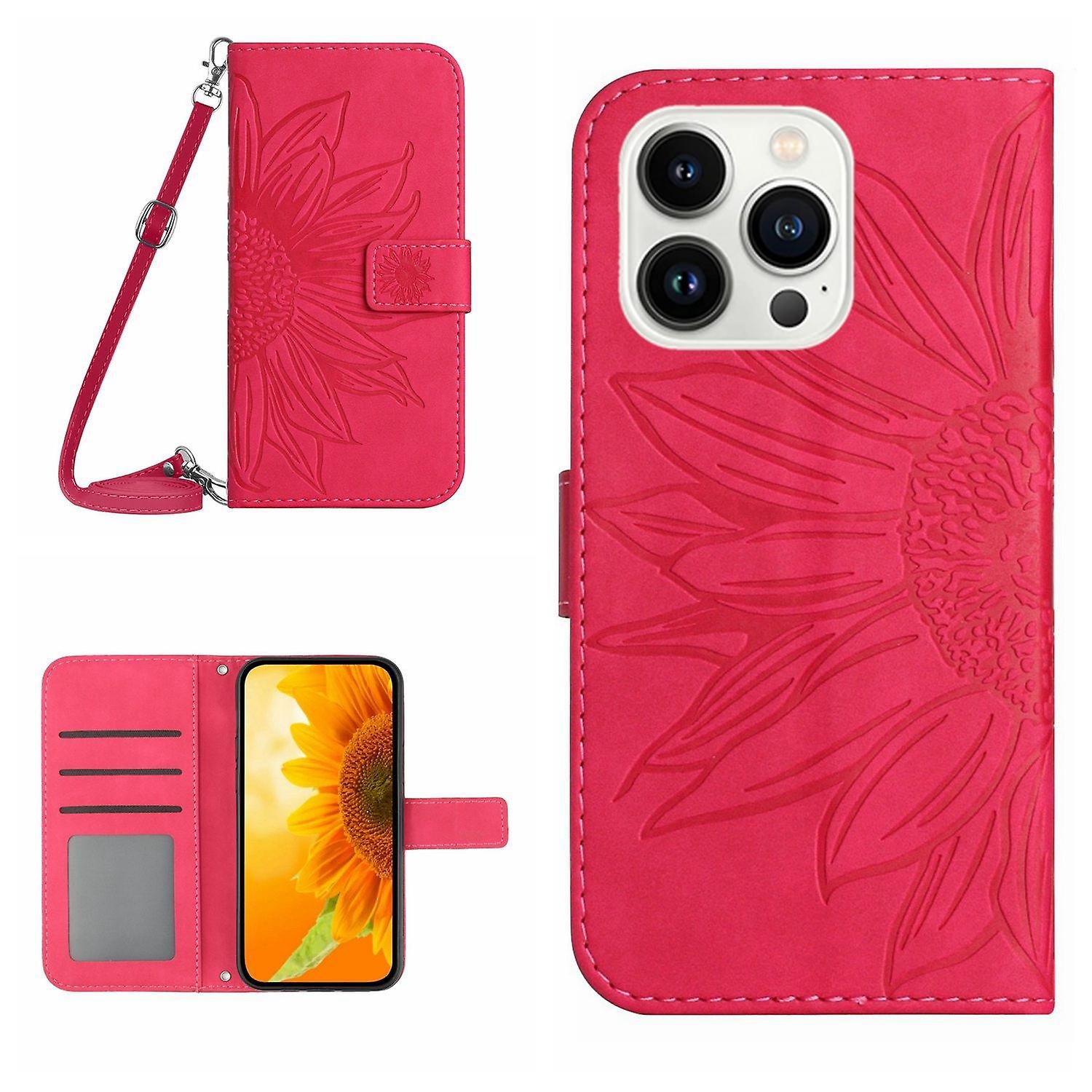 Leather Case with Lanyard For iPhone 15 Pro