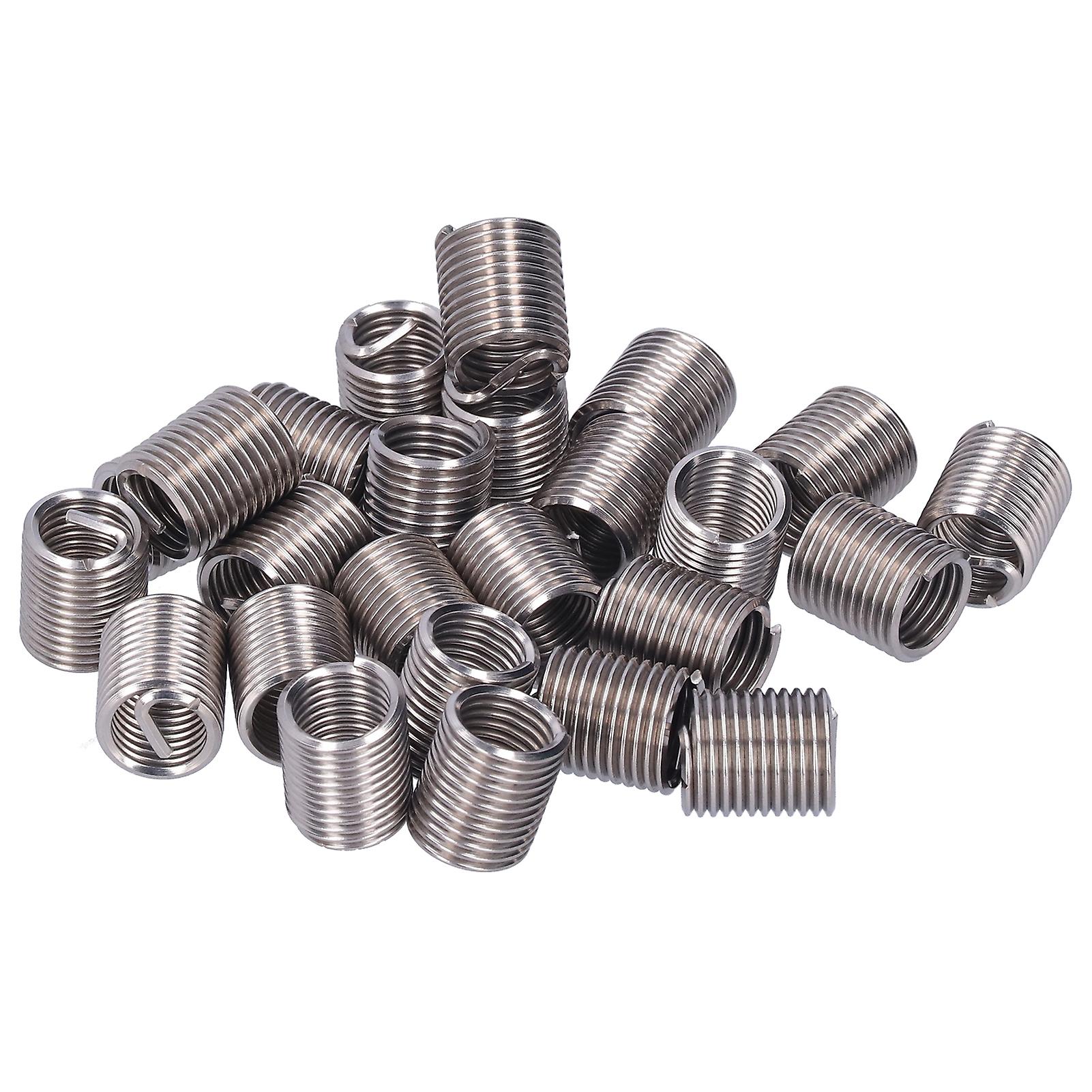Ouitble Thread Repair Thread Repair M12 x 1.75 Wire Threaded Insert Nut Coiled Wire Extension Consumables2D, 20Pcs