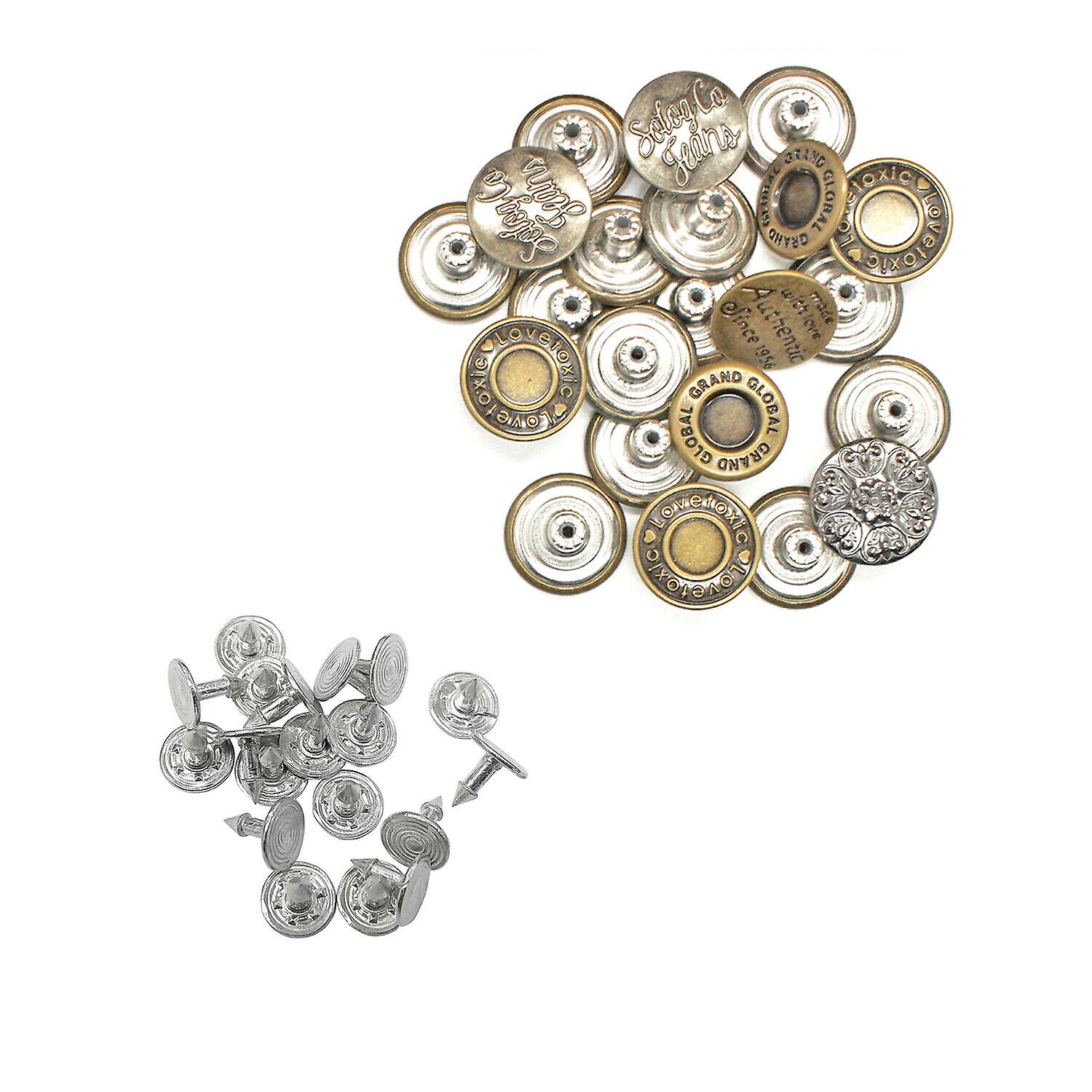 Jeans Buttons Studs Diy Craft Jassen & Jassen