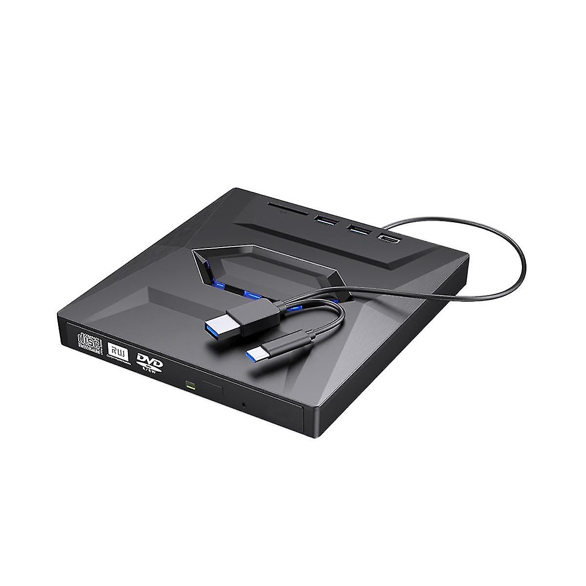 Usb3.0+type-c Dvd Burner Dvd Rw Cd External Optical Drive Cd/dvd Player Tf/sd Fo