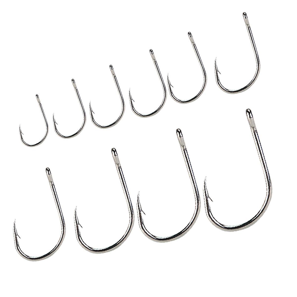70 stuks maat 3-12 vishaken vishaken vishaken (zilver)