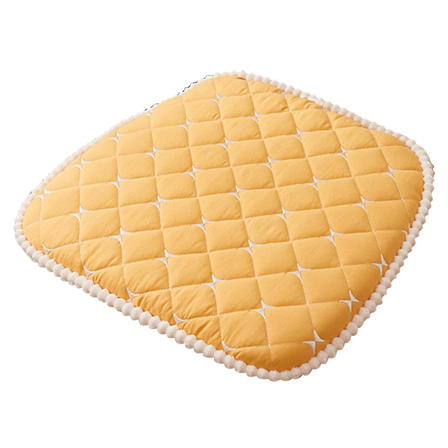 Chair Mat Zipper Design Comfortable Seat Cushion Easy to Clean Strap Fixed Chair Cushion for Home Of