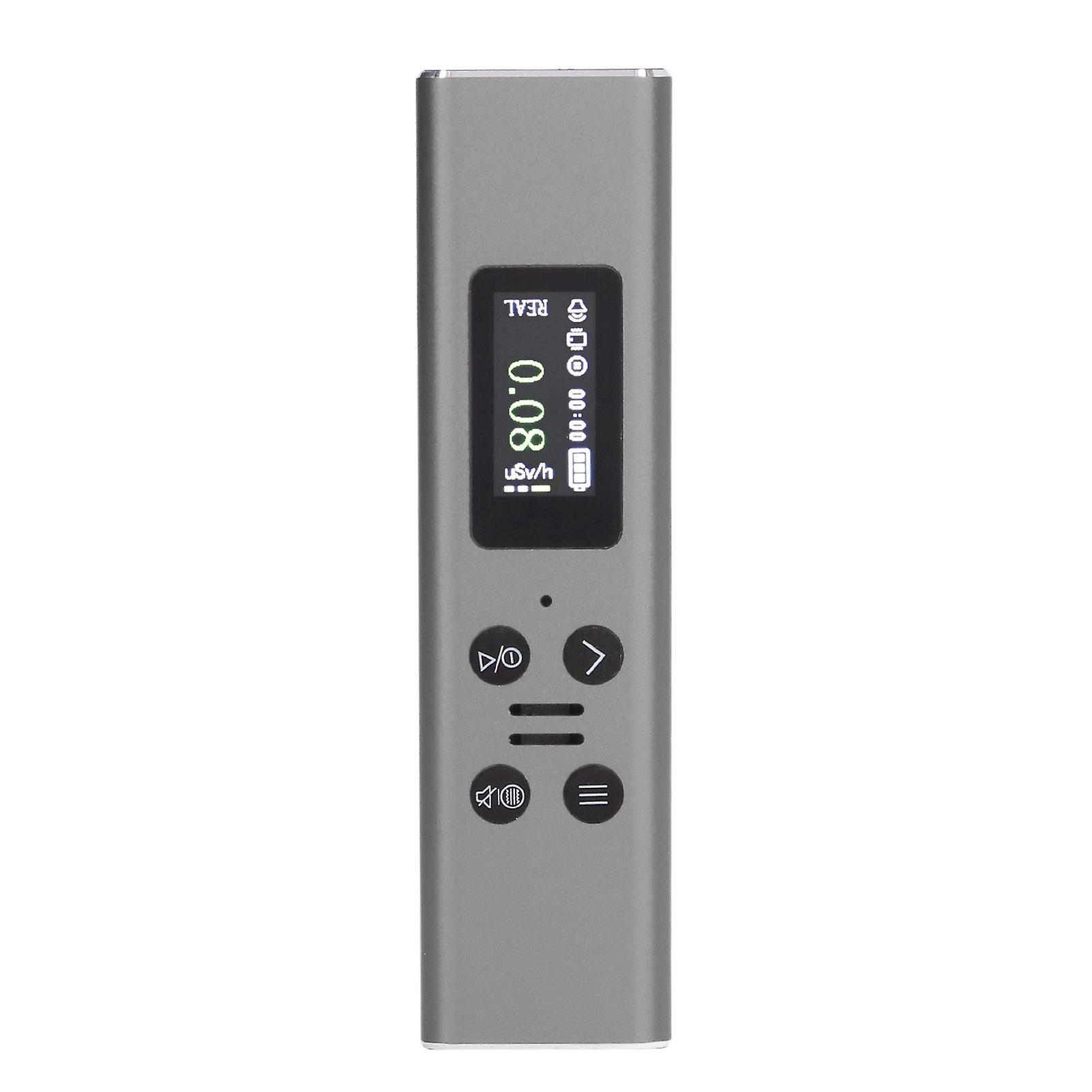 Geiger Counter Radiation Dosimeter USB Charging with TFT HD Display 400mAh Nuclear Radiation Detector for Home(Silver)
