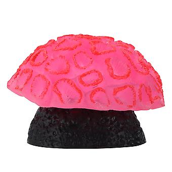 Polyresin Coral Ornaments Mini Lifelike Silicone Sawgrass Coral for Fish Tank Aquarium DecorationsRed