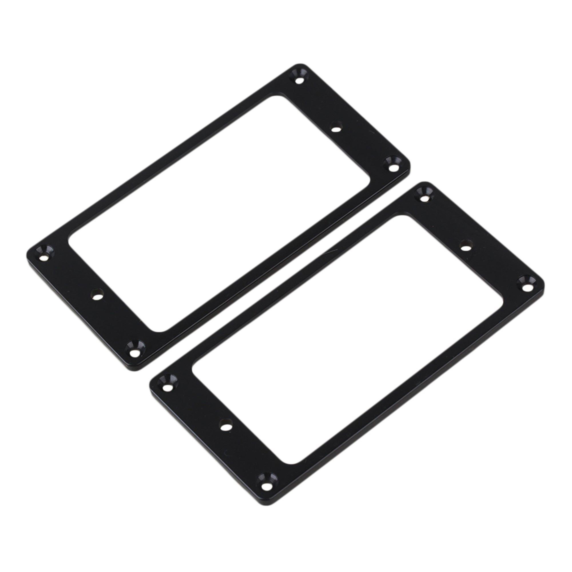 10x Plastic Black Electric Guitar Ring Flat Bottom Thickness 3mm