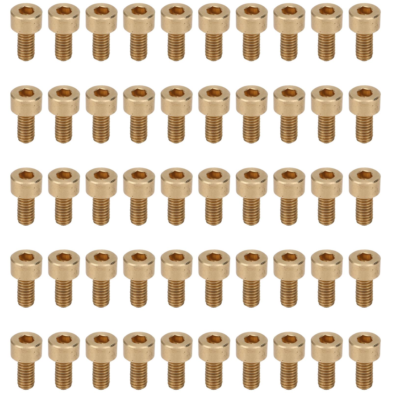 50Pcs Cap Hex Socket Screw Copper Fastener Hardware Tools Industrial Supplies M4