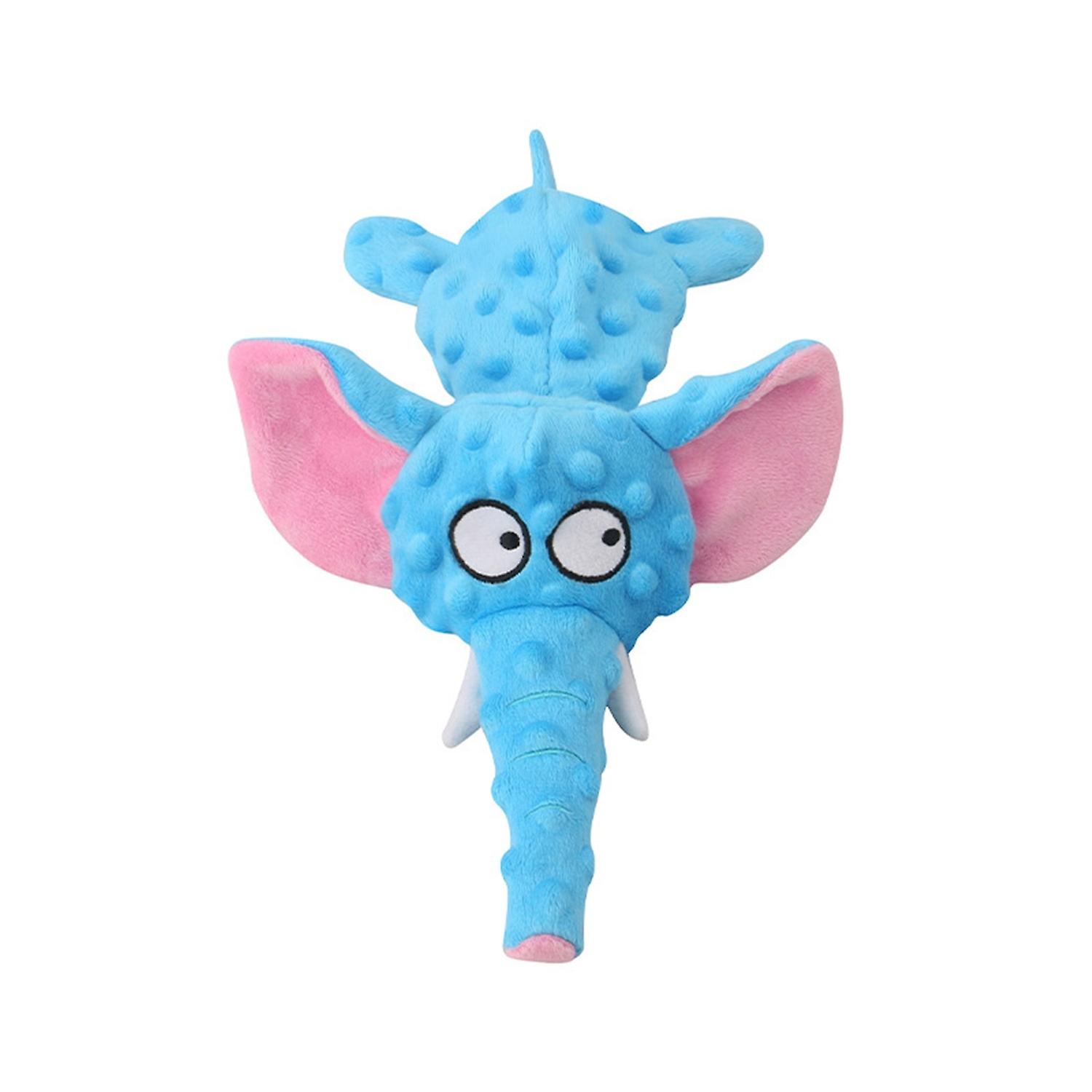 Pet Toy Bite-resistant Interactive Plush Dog Chew Toy Cartoon Elephant Shape Pet Squeaky Toy Pet