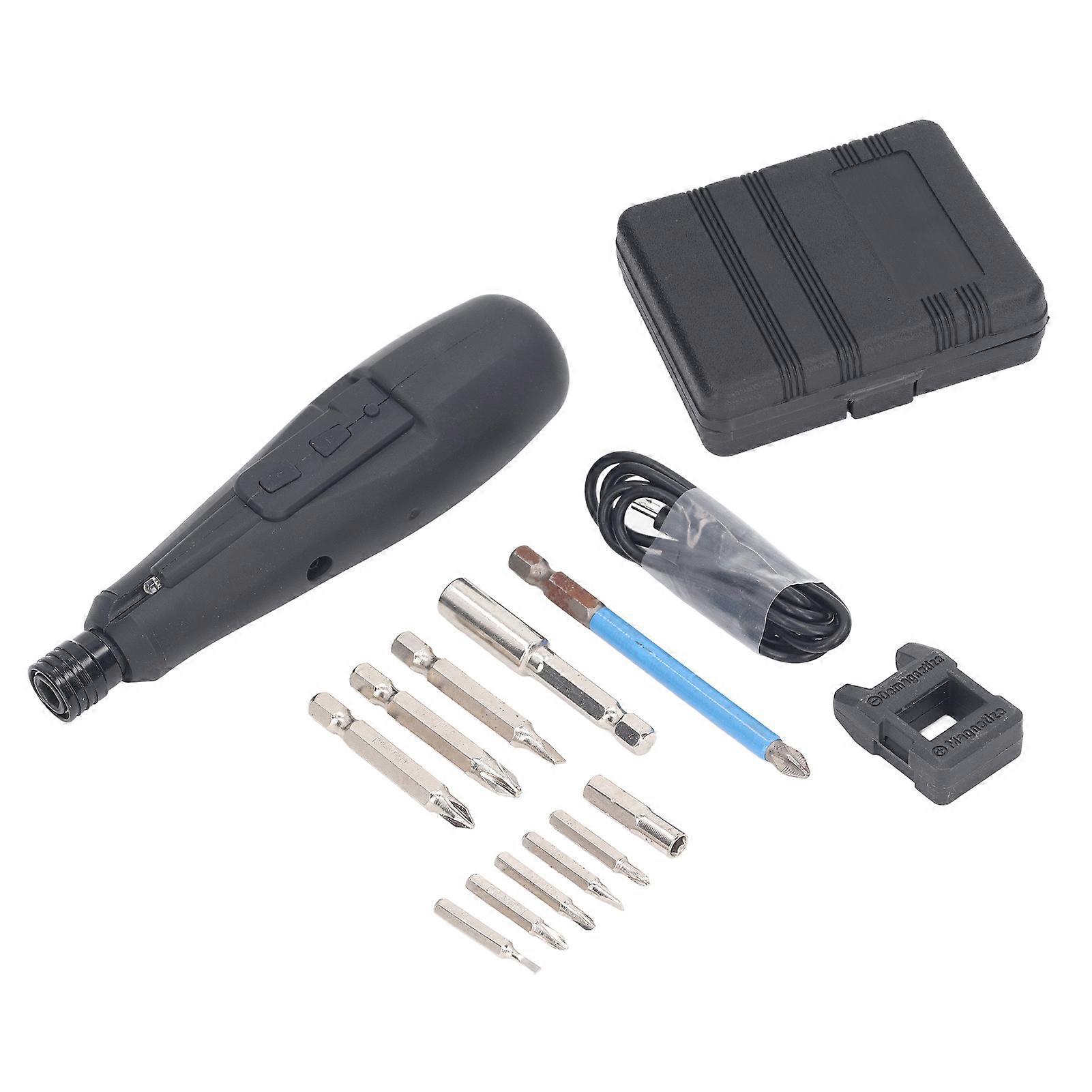 Electric Screwdriver Kit Straight USB Rechargeable Cordless Power Screwdriver with LED Light