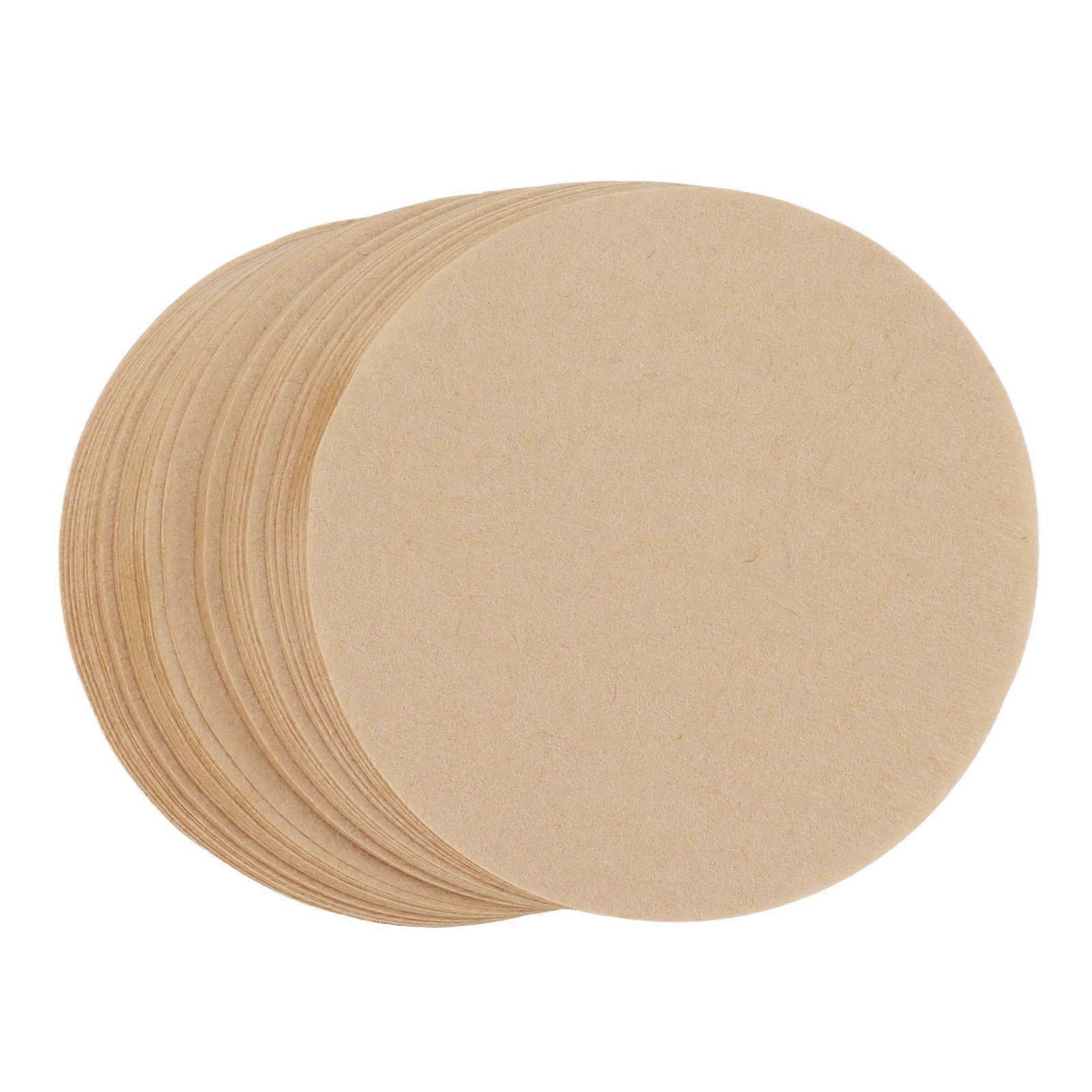 100Pcs 64mm Round Coffee Filter Unbleached Natural Coffee Filter Paper Coffee Filters Round Replacement Fits for Coffee and Espresso Makers