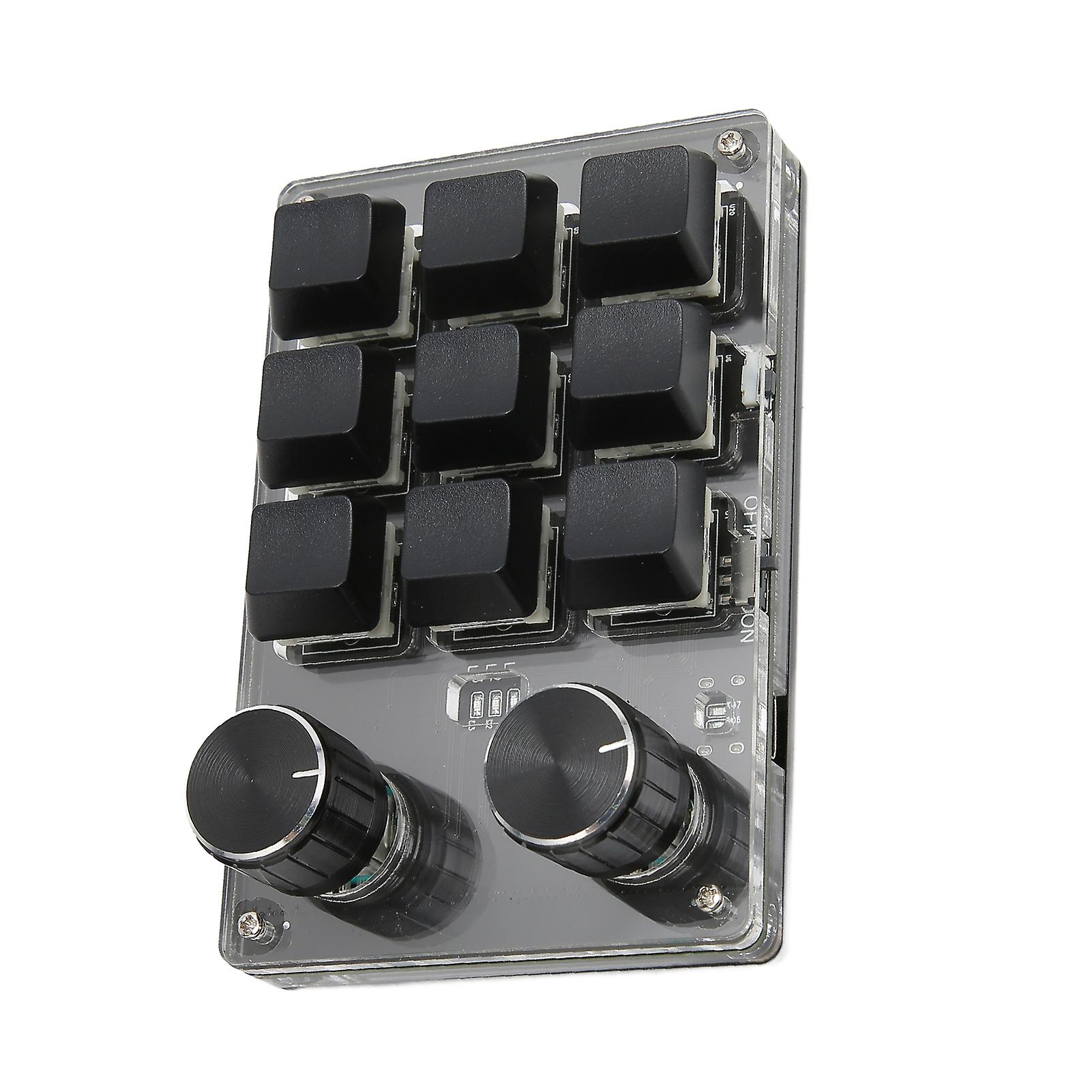 Wireless Mechanical Gaming Keypad with Dual Mode, 9 Keys, 2 Knobs ...