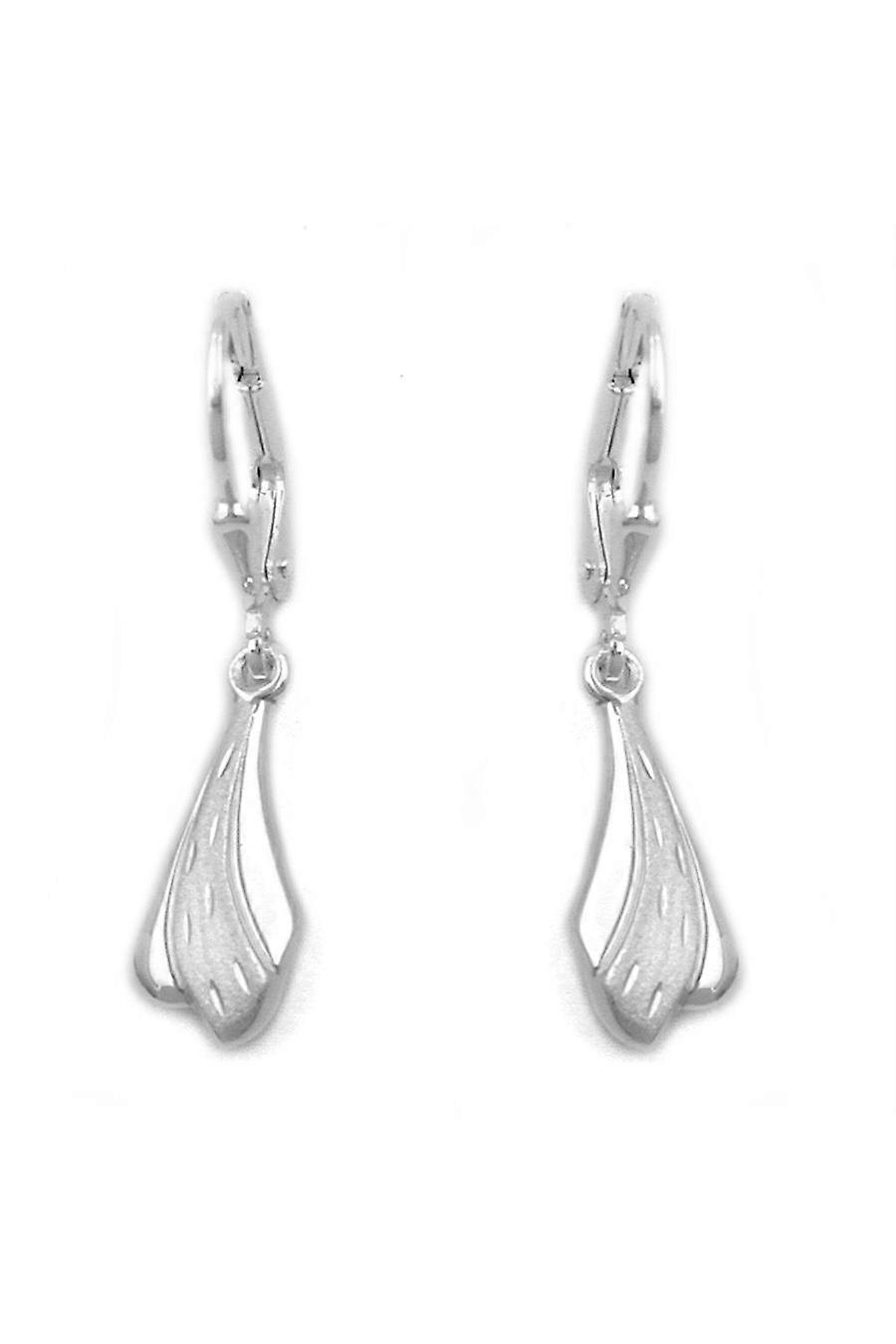 Leverback Earrings Diamond Cut Silver 925 - Gl91281