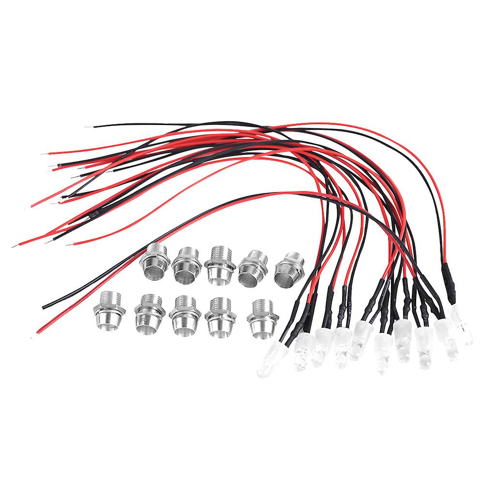 10pcs 12V 8mm Pre wired Constant LED Light Emitting Diode Ultra Bright Water Clear Bulbs (#01)