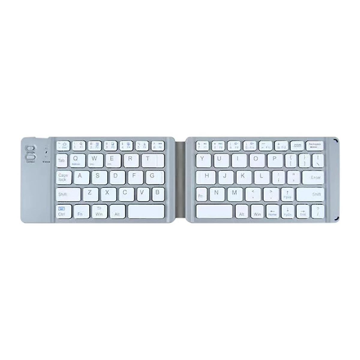 Dual Folding Wireless Bluetooth Keyboard for Cell Phone Tablet Computer Mini Mute Multi-Function Ke