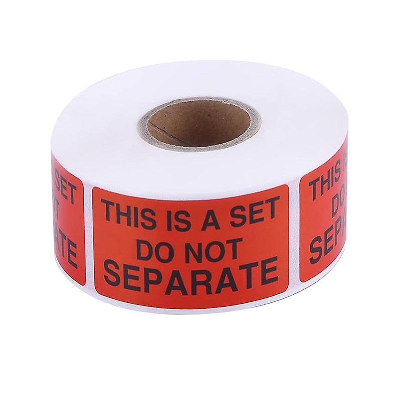 2X300pcs Red Yellow Fluorescent This Is A Set Do Not Separate Label Warning Label Paper Adhesive Tape