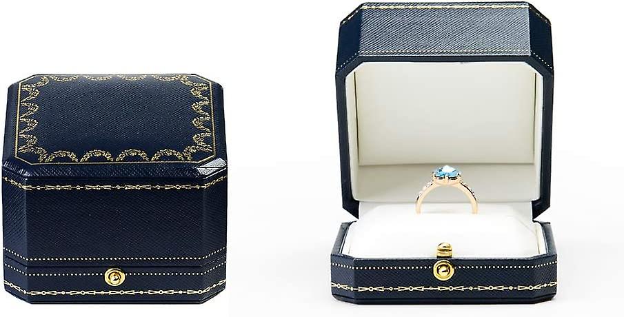 1pcs Engagement Ring Box Jewelry Gift Box Octagonal Ring Carrying Box (not including ring)