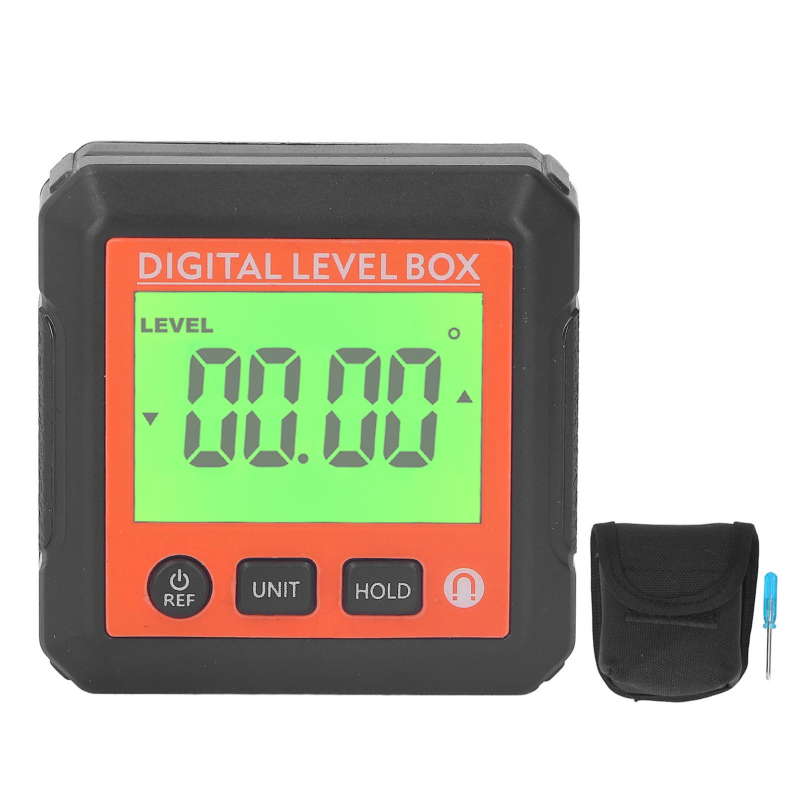 MechKit Digital Angle Finder Digital Level Box, High Accuracy Magnetic Protractor Inclinometer Angle Gauge for Woodworking, Construction Site,