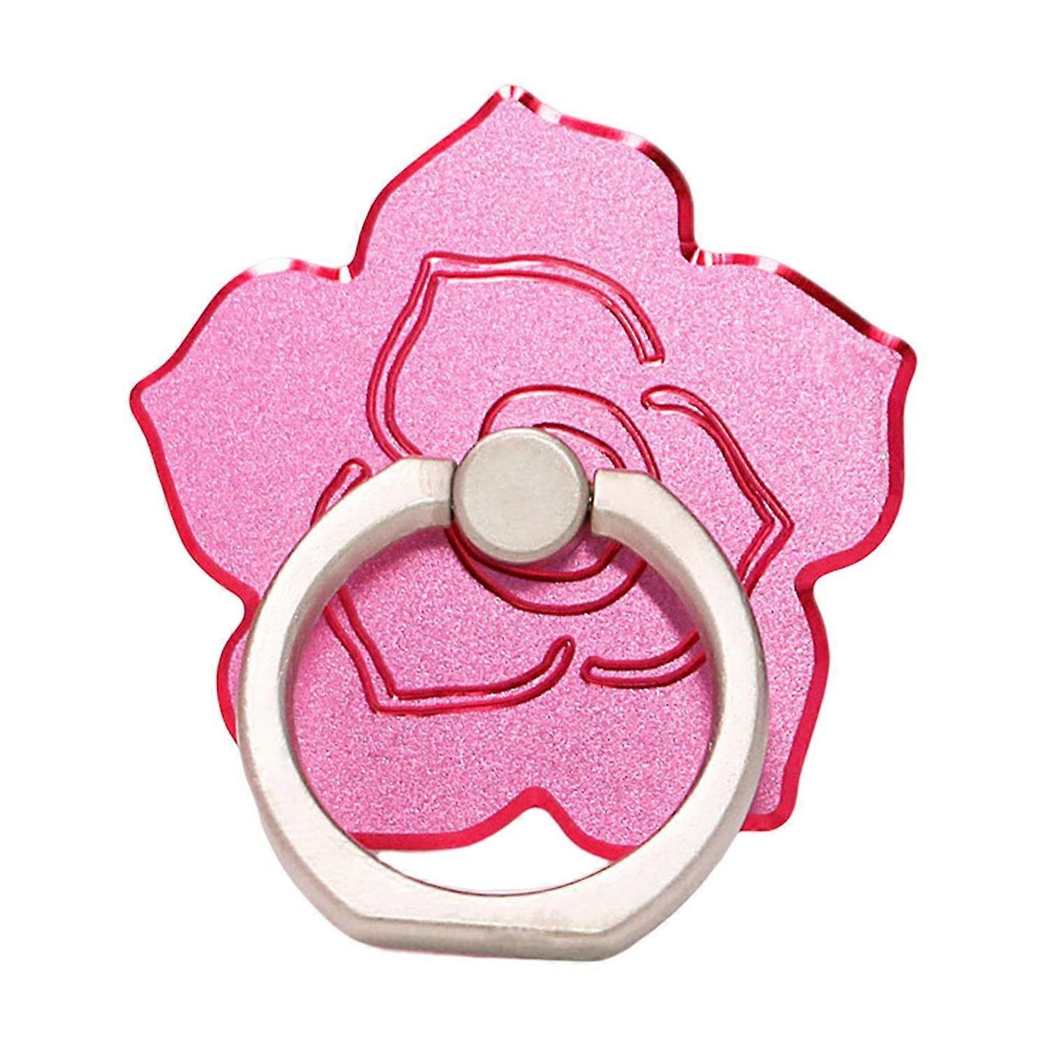 Phone Ring Strong Adsorption Flower Shape 180-degree Flip Self-adhesive Phone Mount Well-Polished Ph