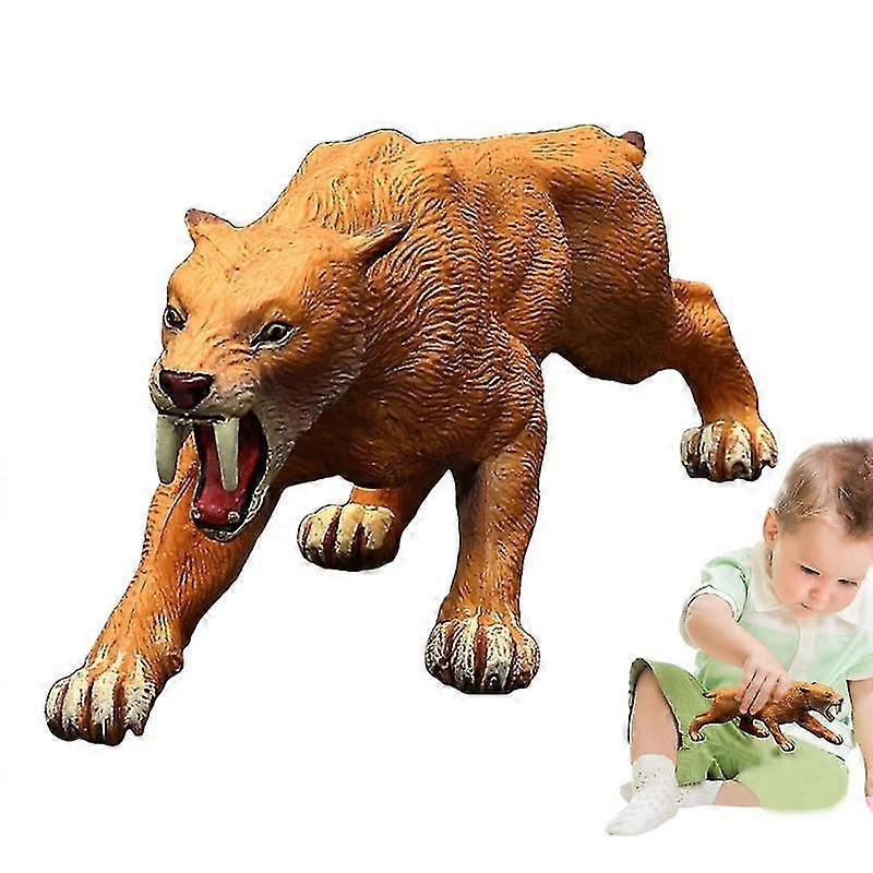サーベルトゥースタイガー玩具シミュレーション動物モデル子供玩具ギフト技量実在の家の装飾玩具玩具Chiristmasギフトより