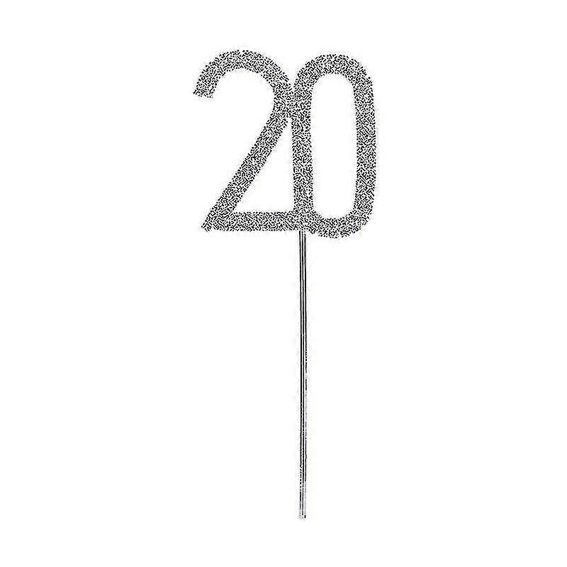 1pcs 20th Anniversary Cake Toppers