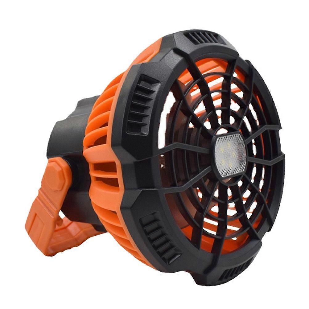 Ventilatore da campeggio con ricarica USB con ventilatore per tenda girevole a luce LED per esterni