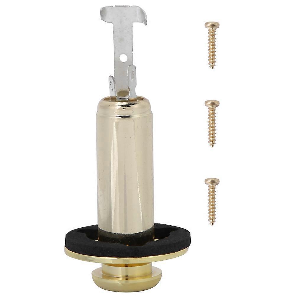 Copper Threaded Stereo Output Jack Accessories for Electric Guitar(golden)