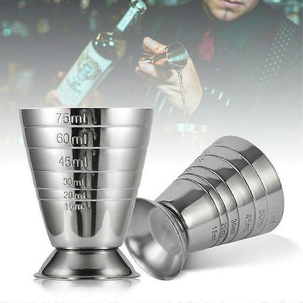 75ml Measuring Jigger Shot Drinking Spirit Mixed Cocktail Beaker