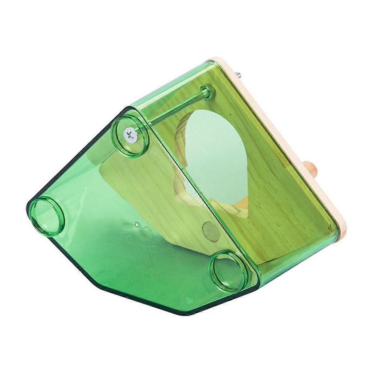 Indoor Breeding Cage Clear Bird Shelter Wooden Bird Nest+Perch Easy Installation Hanging Bird Nesting Box for Cage C