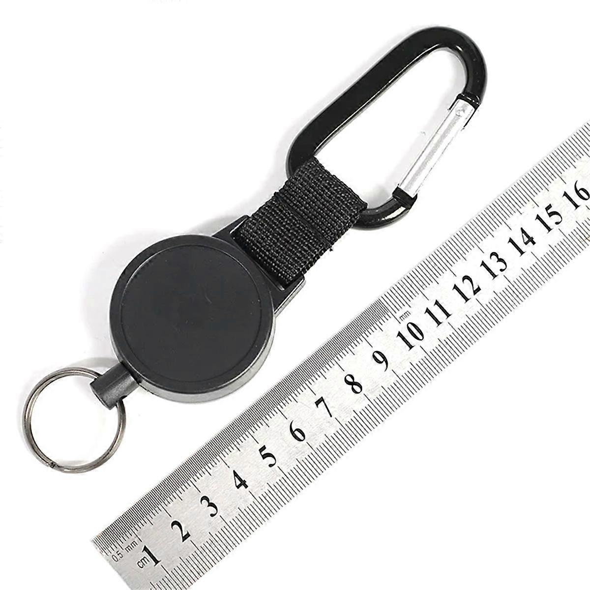 Porte-clés rétractable avec conception de fil d’acier, porte-badge de mousqueton multi-outils, porte-clé d’identification de clip de type régulier