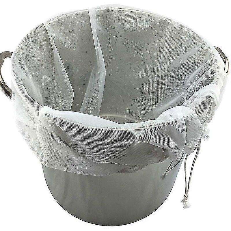 Wiederverwendbare extra große 250-Mikron-Brühbeutel mit feinem Netz für Apfelwein, Apfel, Traube, Wein, Presse, Kordelzug, Sud im Beutel (2er-Pack - 2226") Cisea