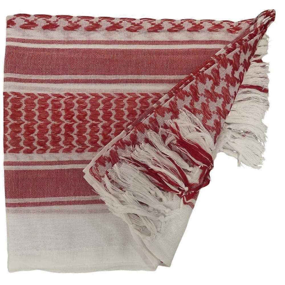 Palestinian Shawl Keffiyeh - Red and White - Scarf