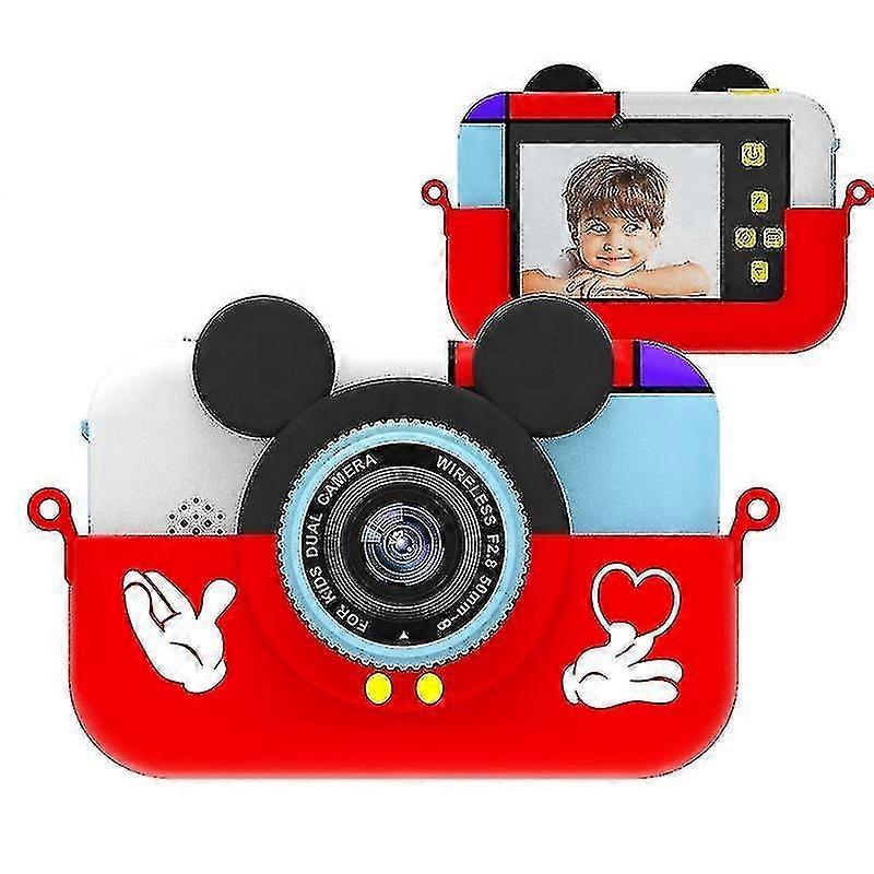 キッズカメラ2.4インチ1080p HD楽しいデュアルデジタルカメラゲームおもちゃ(青)