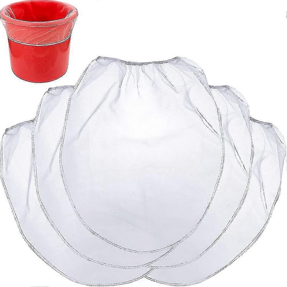 25 Pcs 5 Gallon Elastic Top Paint Strainer Bags White Fine Mesh Bag Paint Filter Bag For Hydroponic