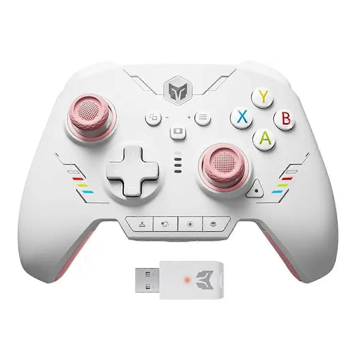 Manette de jeu sans fil Rainbow 2 SE avec effet Hall et détection de mouvement pour Switch/PC/Android/iOS - Rose