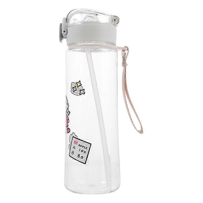 1pc 500ml straw cup sippy cup water drinking cup cartoon pattern cup coffee cup