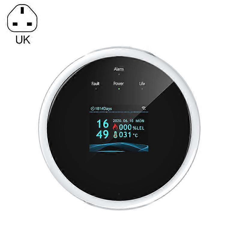 Wifi Gas Leak Sensor Led Display Screen Combustible Alarm Temperature Detecto