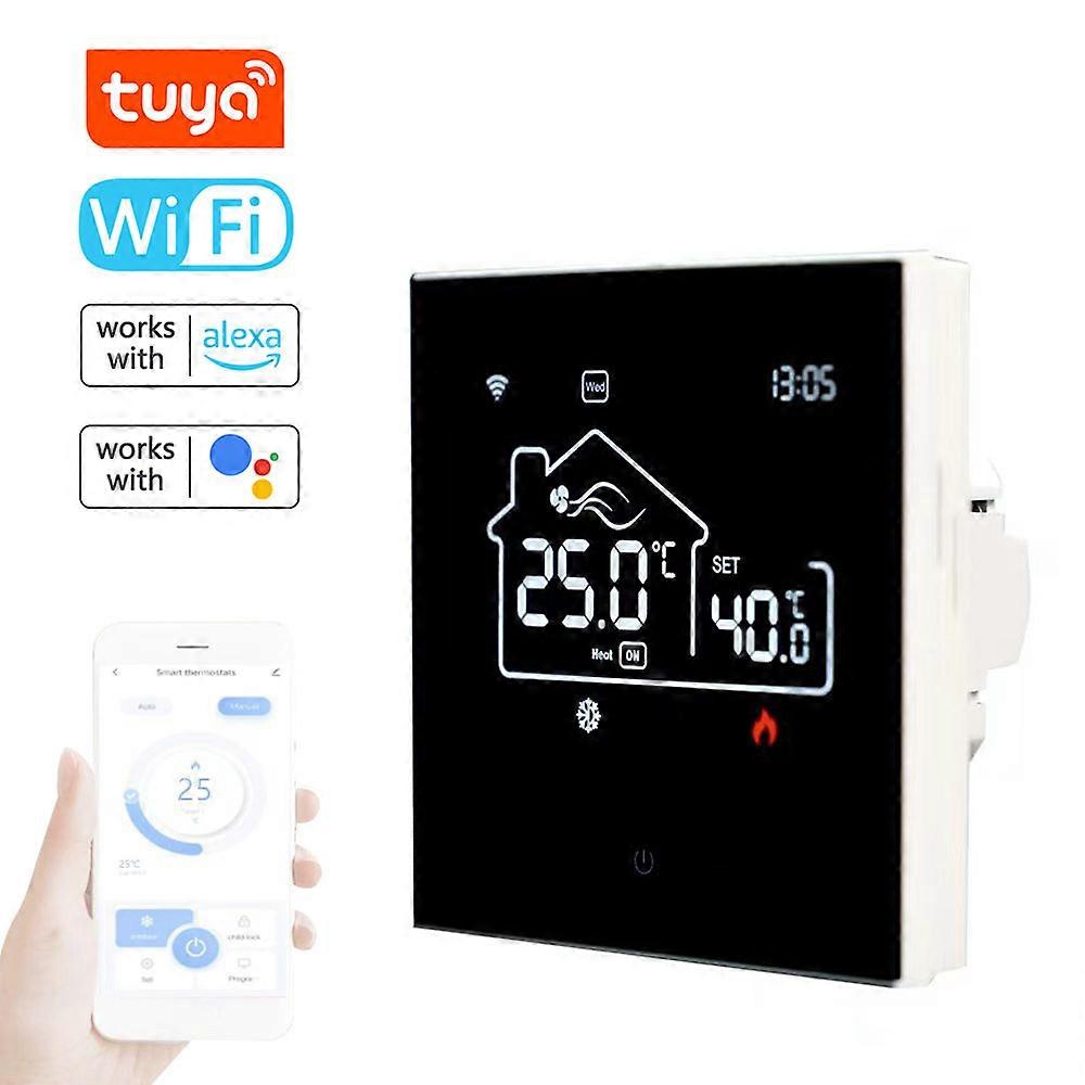Tuya WiFi Indoor Central Air Conditioning Thermostat Floor Heating All-in-One Temperature Regulator Digital Display Intelligent Thermostat Mobilephone