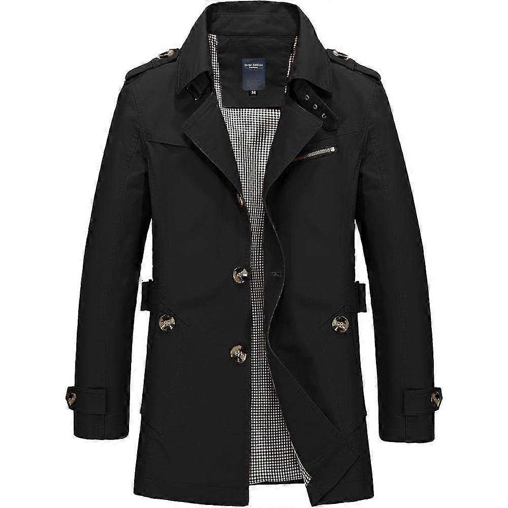 And Washed Men's Lapel Et Et Casual Trench Coat Men's Et