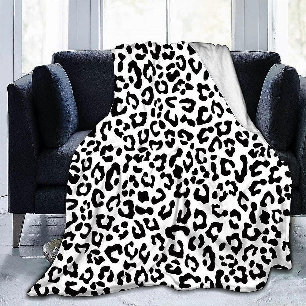 Ultra Soft Leopard Print Blanket Lightweight Microfiber Plush Cheetah Flannel Throw All Seasons Warm Cozy Luxury Fuzzy Blanket for Couch Sofa and Bed