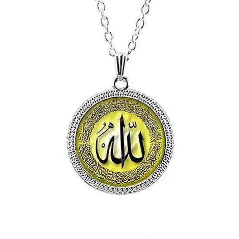 Allah Allah signe Islam foi pendentif Mandala temps collier
