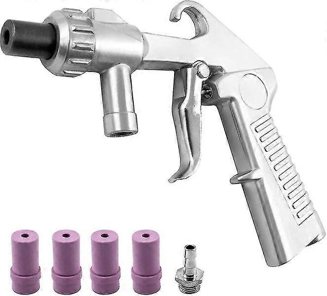 Sand Blasting Gun Kit, Sandblaster Air Siphon Feed Blast Gun With 4pcs 4.5mm / 5